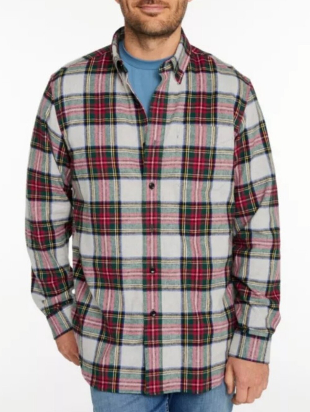 L.L. Bean 1912 Red White Field Flannel Shirt